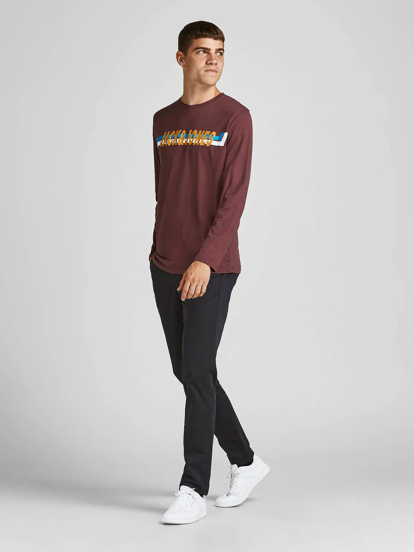 JACK & JONES | Chino Slim Fit JPSTMARCO | schwarz